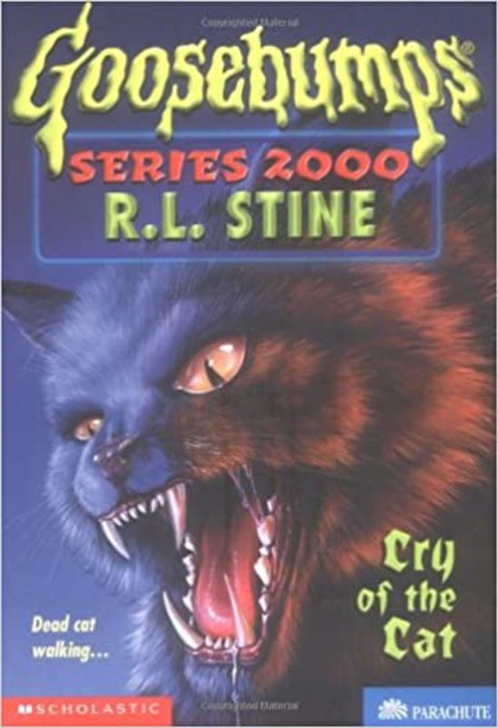Book cover for "Cry of the Cat" by R.L. Stine