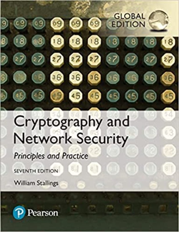 Book cover for "Cryptography and Network Security" by William Stallings