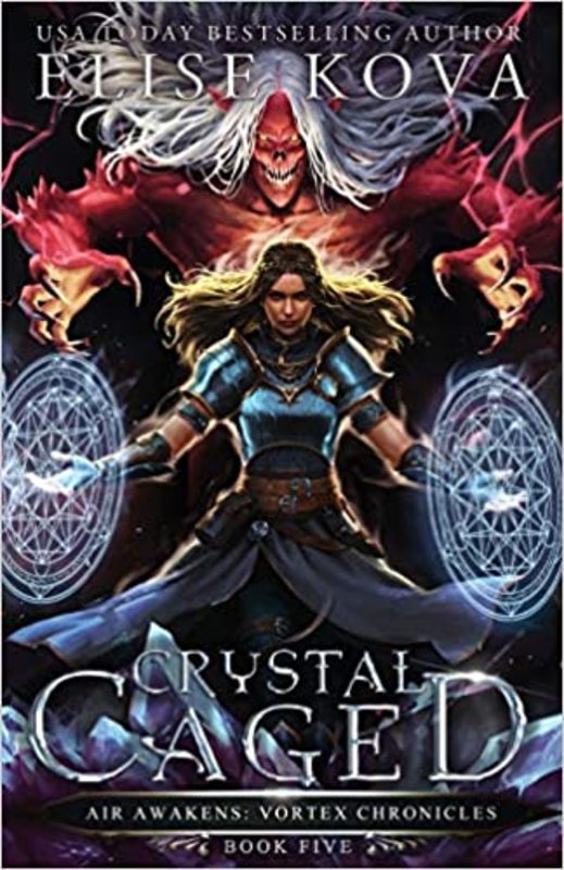 Book cover for "Crystal Caged" by Elise Kova