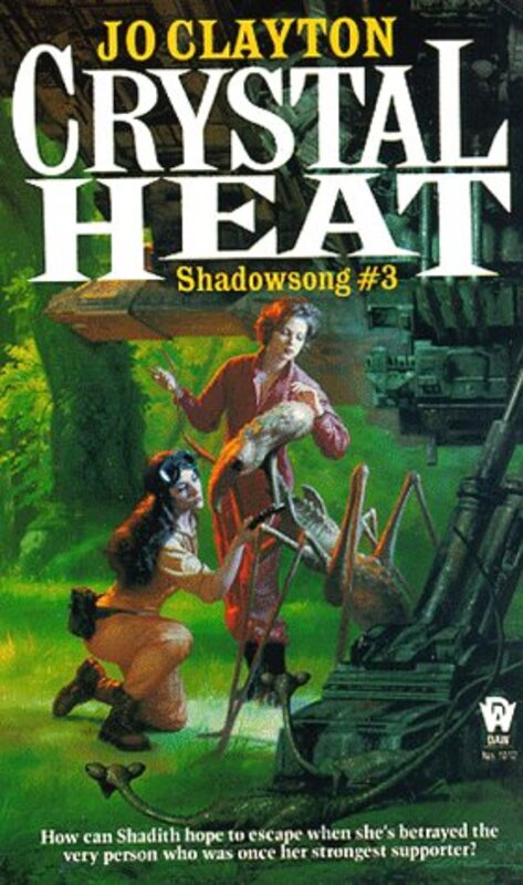 Book cover for "Crystal Heat" by Jo Clayton