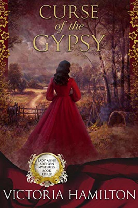 Book cover for "Curse of the Gypsy" by Victoria Hamilton