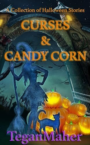 Book cover for "Curses & Candy Corn" by Tegan Maher