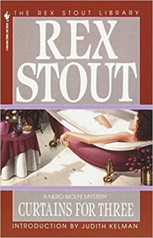 Book cover for "Curtains for Three" by Rex Stout