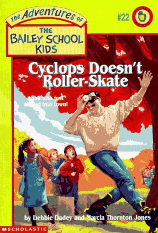Book cover for "Cyclops Doesn't Roller-Skate" by Marcia Thornton Jones