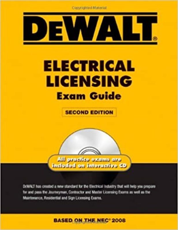 Book cover for "DEWALT Electrical Licensing Exam Guide" by Ray Holder