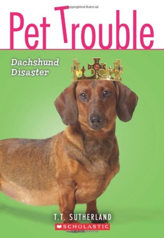 Book cover for "Dachshund Disaster" by Tui T Sutherland