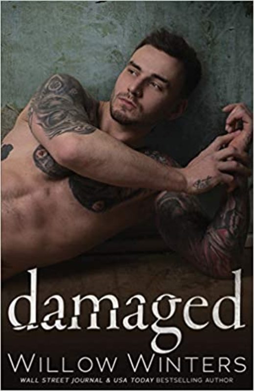 Book cover for "Damaged" by Willow Winters