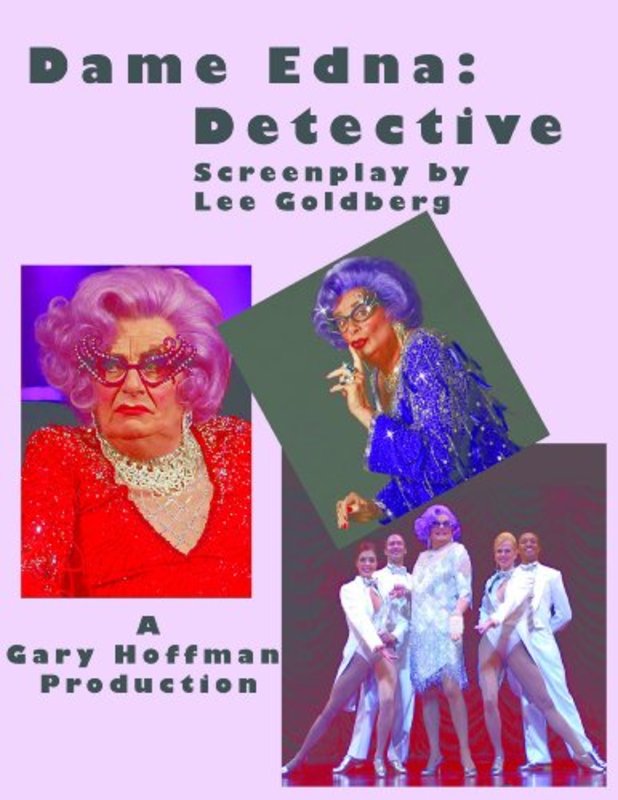 Book cover for "Dame Edna: Detective" by Lee Goldberg