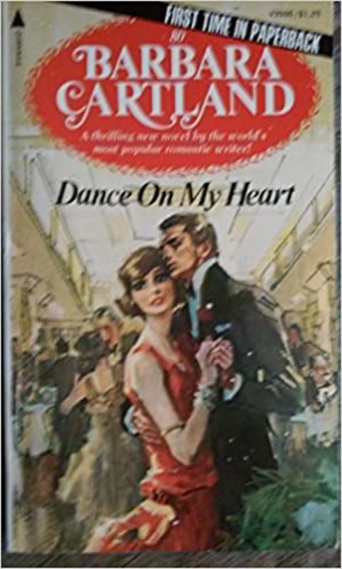 Book cover for "Dance On My Heart" by Barbara Cartland