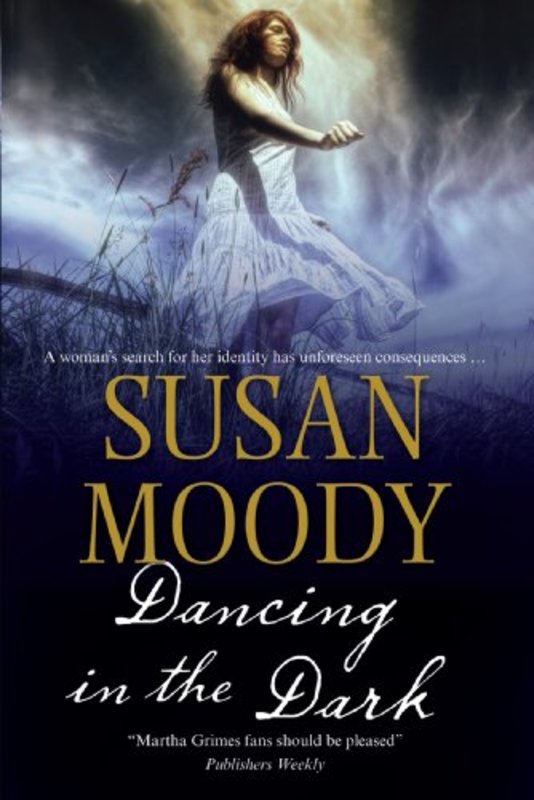 Book cover for "Dancing in the Dark" by Susan Moody