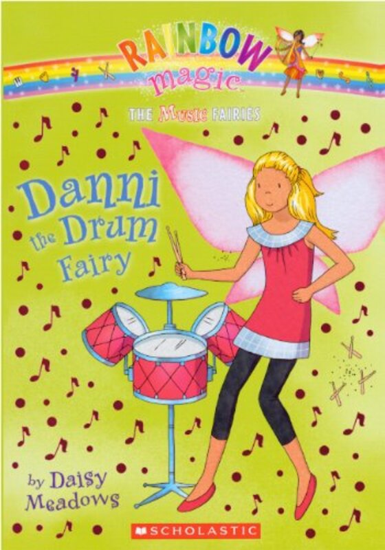 Book cover for "Danni The Drum Fairy" by Daisy Meadows