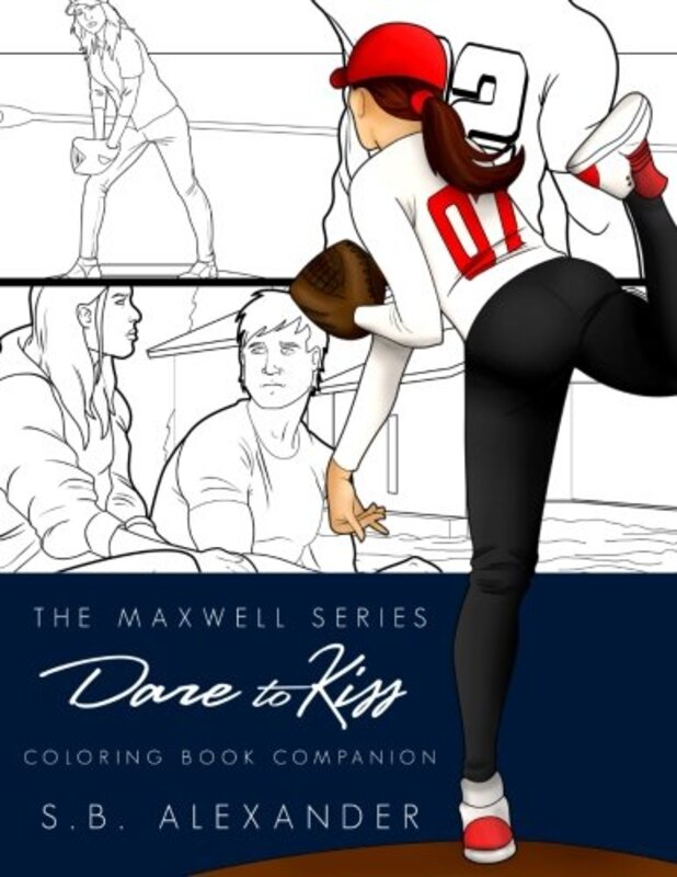 Book cover for "Dare to Kiss - Coloring Book Companion" by SB Alexander