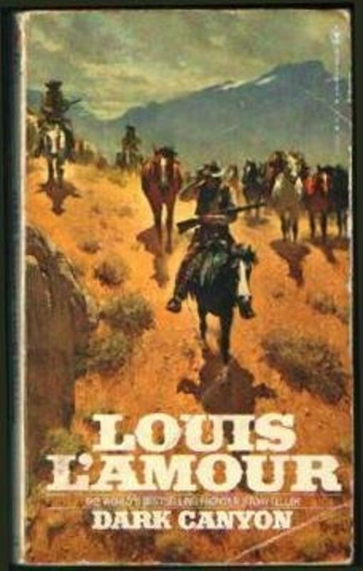 Book cover for "Dark Canyon" by Louis LAmour