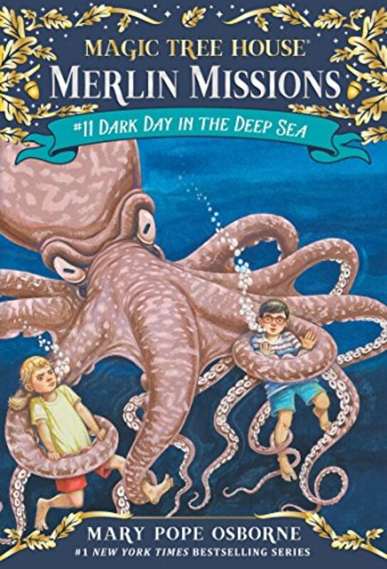 Book cover for "Dark Day in the Deep Sea" by Mary Pope Osborne