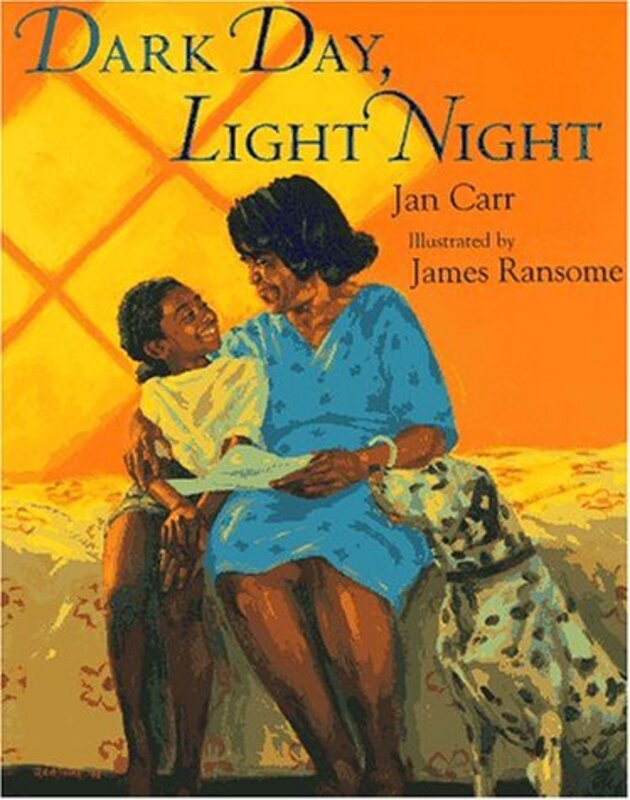 Book cover for "Dark Day, Light Night" by James E Ransome