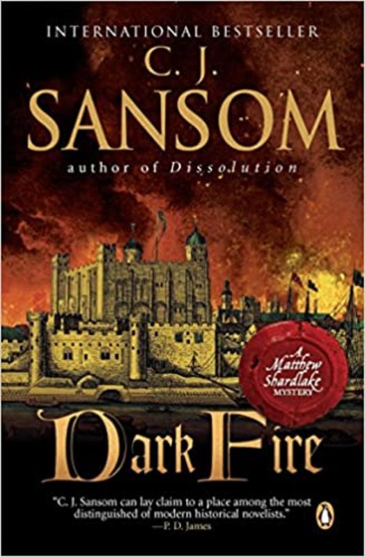 Book cover for "Dark Fire" by C. J. Sansom