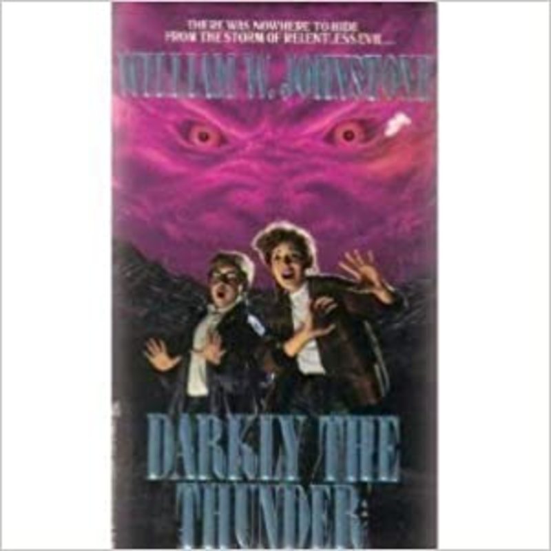 Book cover for "Darkly the Thunder" by William W Johnstone