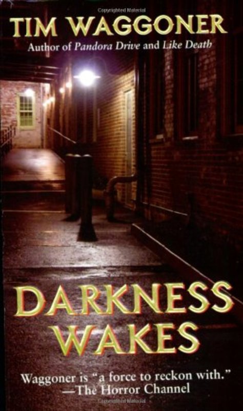 Book cover for "Darkness Wakes" by Tim Waggoner