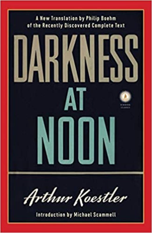 Book cover for "Darkness at Noon" by Arthur Koestler