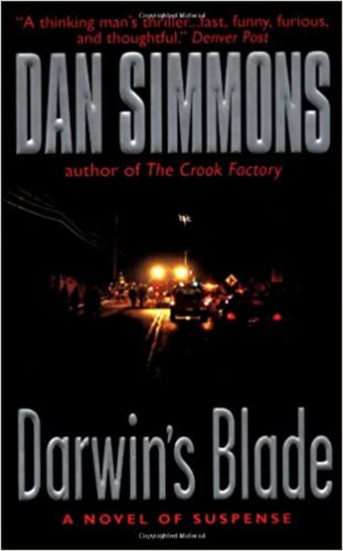Book cover for "Darwin's Blade" by Dan Simmons