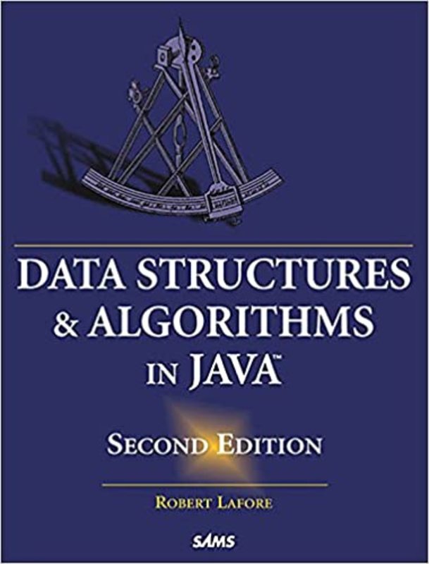 Book cover for "Data Structures and Algorithms in Java" by Robert Lafore