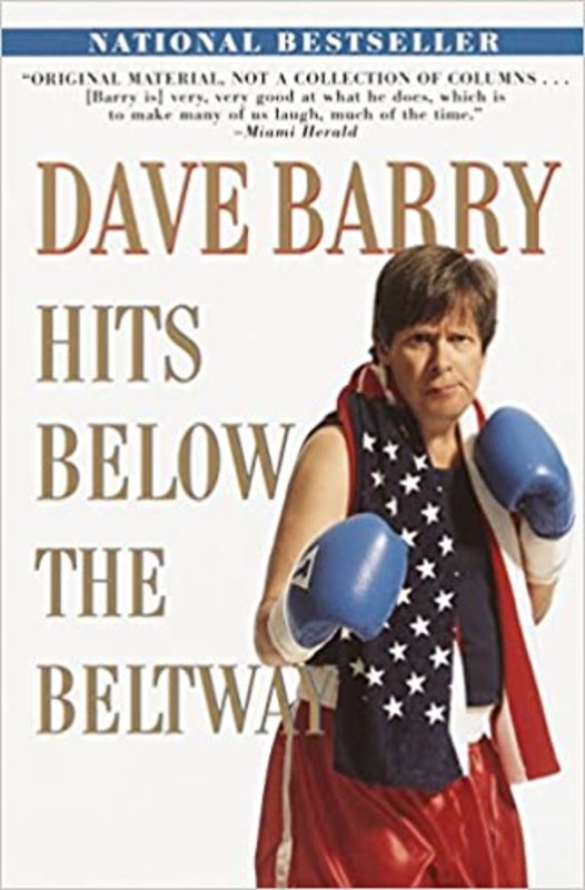 Book cover for "Dave Barry Hits Below the Beltway" by Dave Barry
