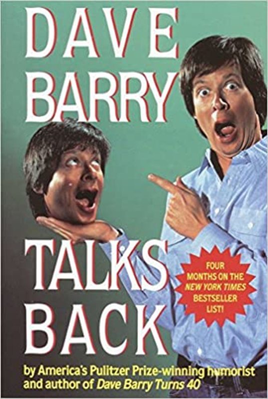 Book cover for "Dave Barry Talks Back" by Dave Barry
