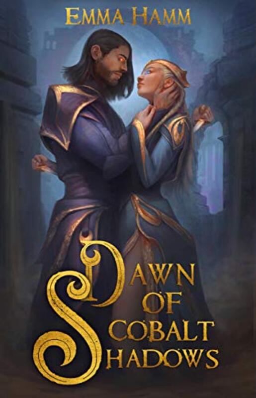 Book cover for "Dawn of Cobalt Shadows" by Emma Hamm