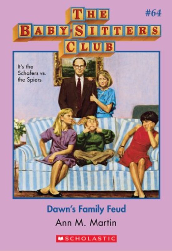 Book cover for "Dawn's Family Feud" by Ann M. Martin