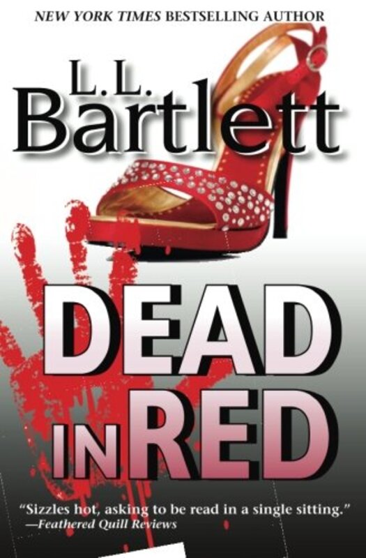 Book cover for "Dead in Red" by Lorraine Bartlett