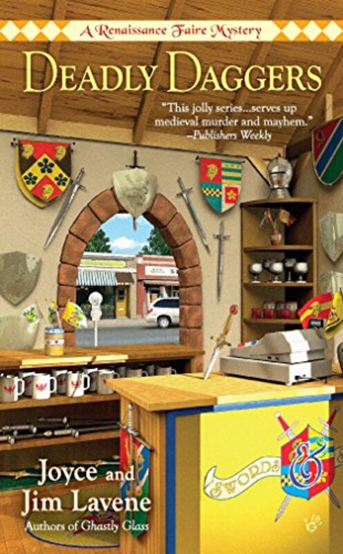 Book cover for "Deadly Daggers" by Joyce Lavene