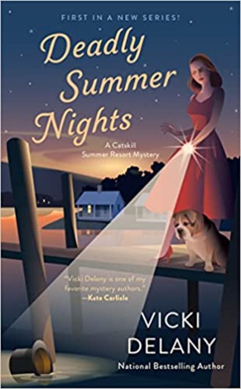 Book cover for "Deadly Summer Nights" by Vicki Delany