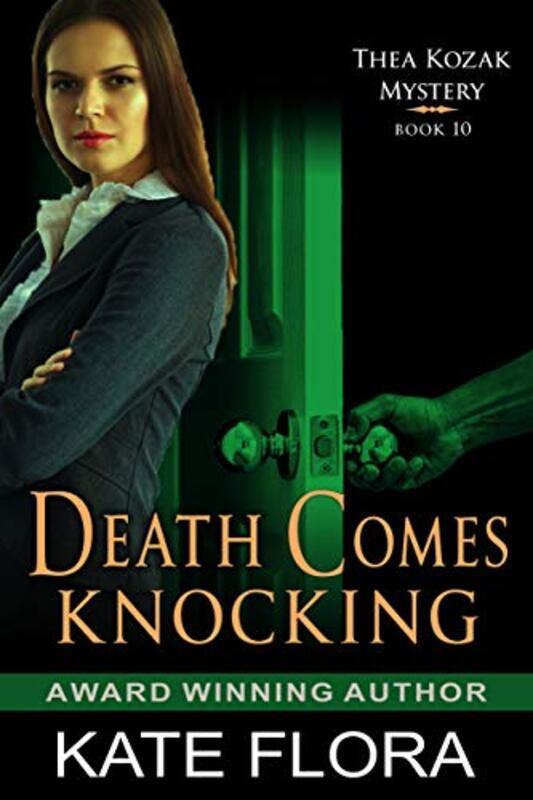 Book cover for "Death Comes Knocking" by Kate Clark Flora