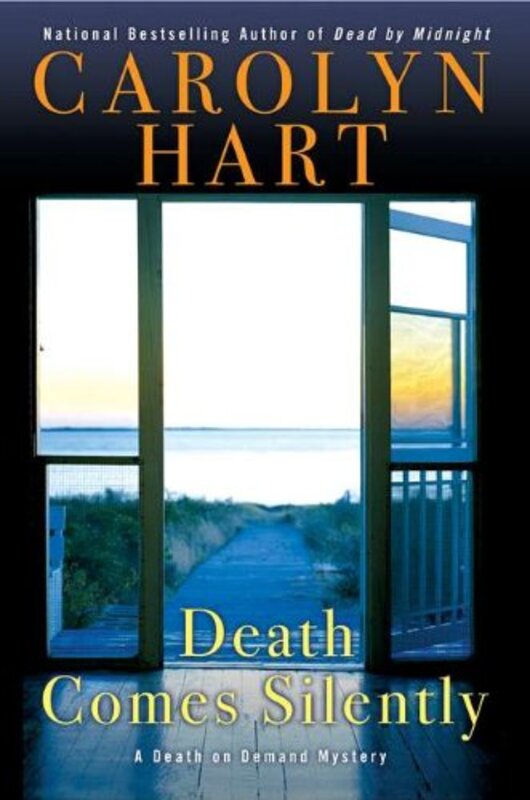 Book cover for "Death Comes Silently" by Carolyn Hart