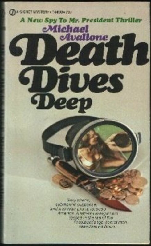 Book cover for "Death Dives Deep" by Michael Avallone