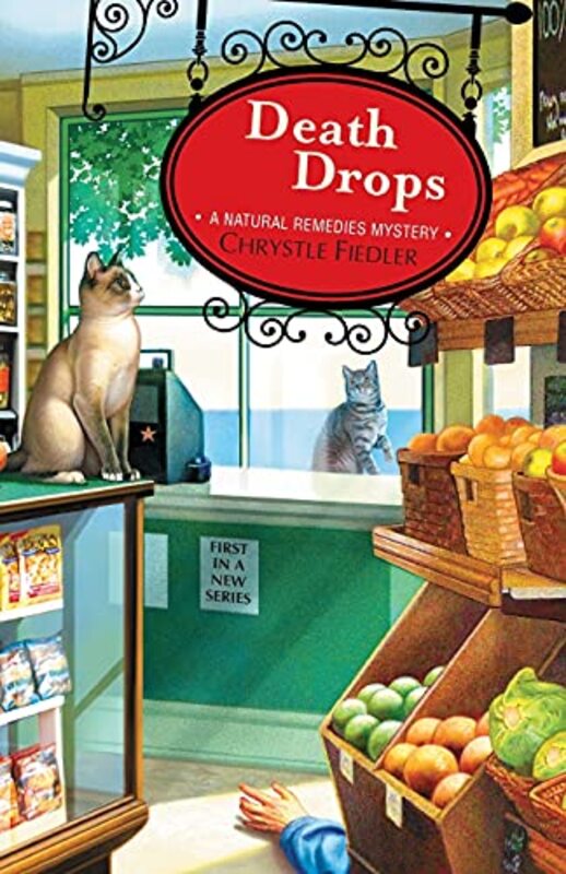Book cover for "Death Drops" by Chrystle Fiedler