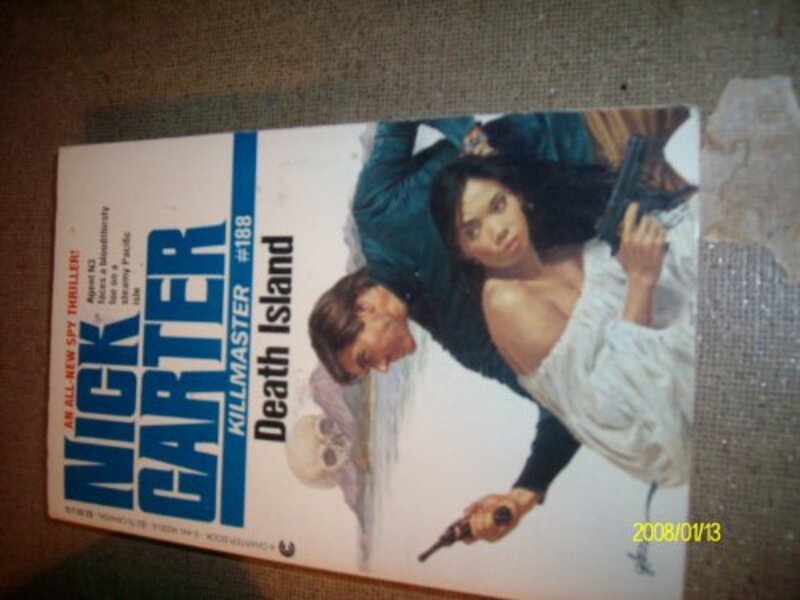 Book cover for "Death Island" by Nick Carter