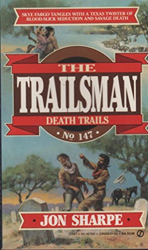 Book cover for "Death Trails" by Jon Sharpe