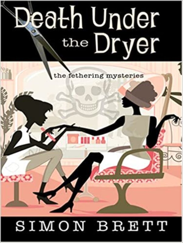Book cover for "Death Under the Dryer" by Simon Brett