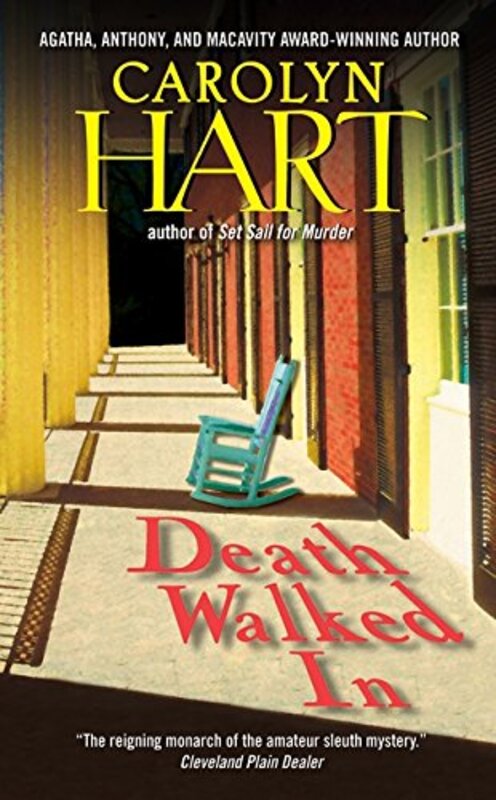 Book cover for "Death Walked In" by Carolyn Hart