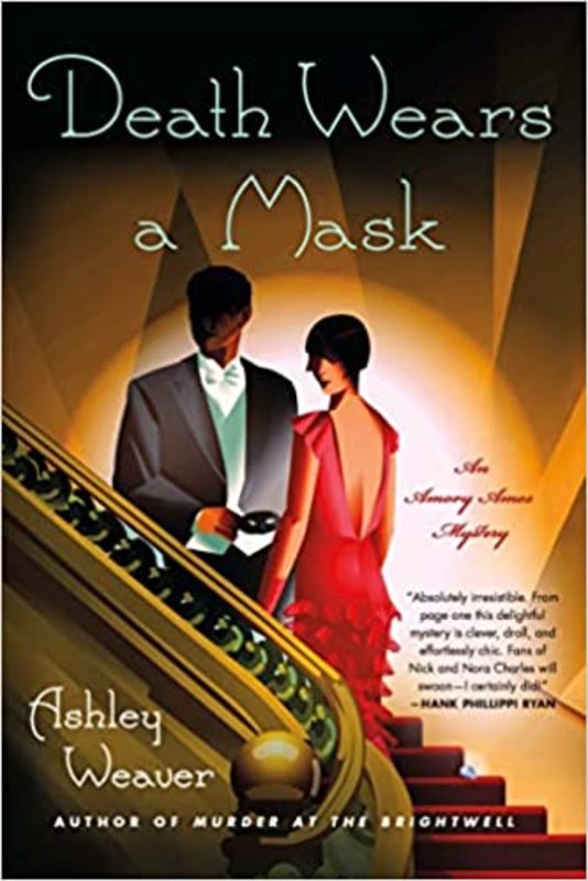 Book cover for "Death Wears a Mask" by Ashley Weaver