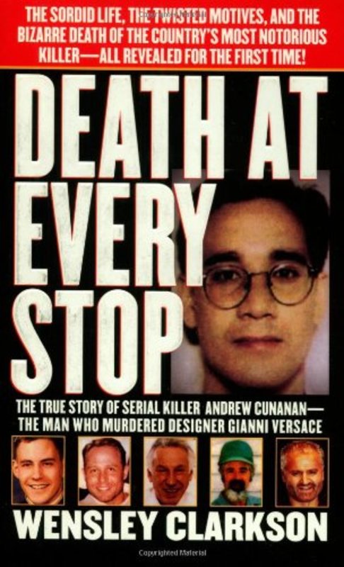 Book cover for "Death at Every Stop" by Wensley Clarkson