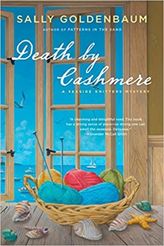 Book cover for "Death by Cashmere" by Sally Goldenbaum