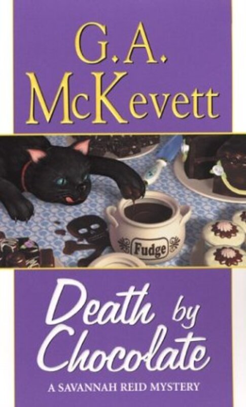 Book cover for "Death by Chocolate" by G. A. McKevett