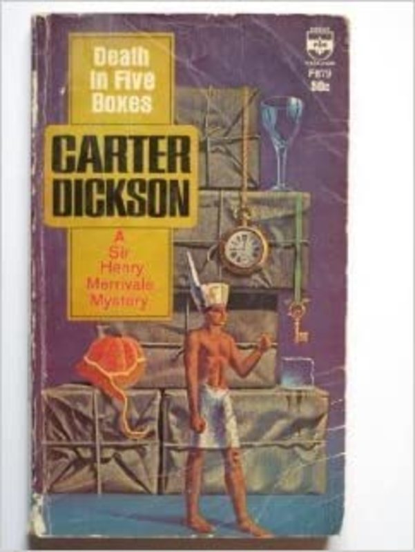 Book cover for "Death in Five Boxes" by John Dickson Carr