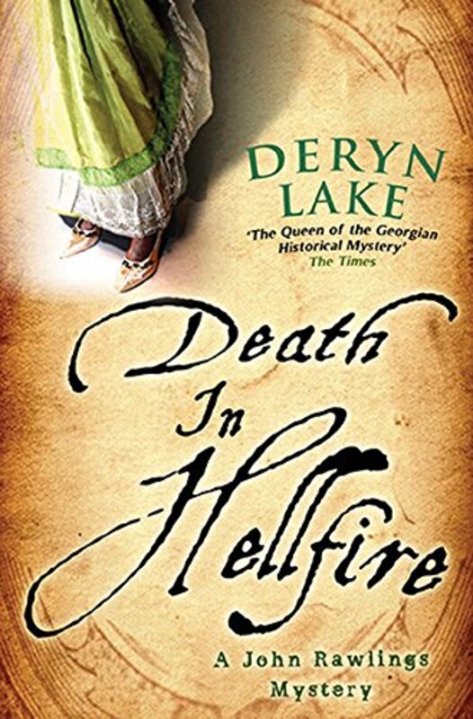 Book cover for "Death in Hellfire" by Deryn Lake
