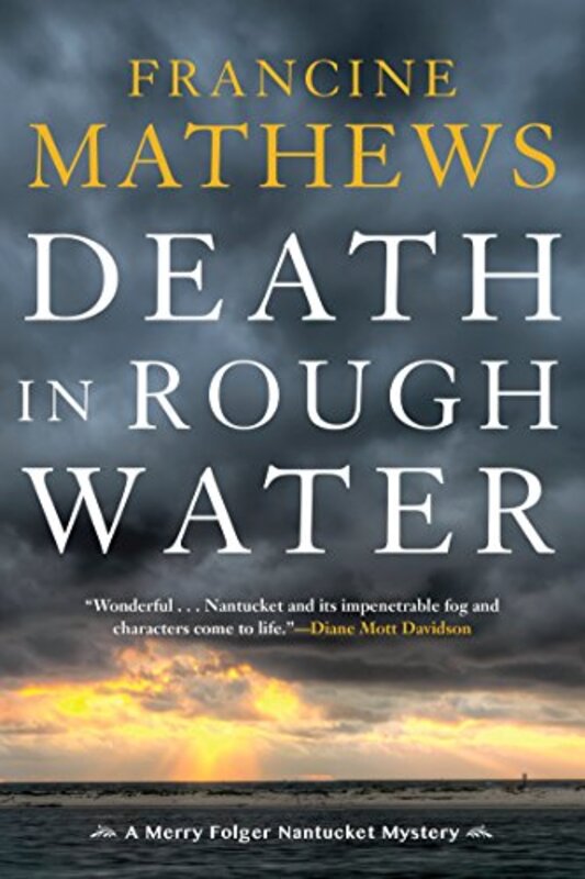 Book cover for "Death in Rough Water" by Francine Mathews