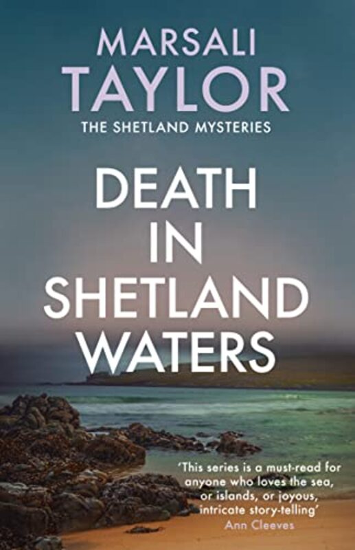 Book cover for "Death in Shetland Waters" by Marsali Taylor