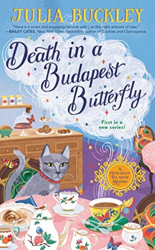 Book cover for "Death in a Budapest Butterfly" by Julia Buckley