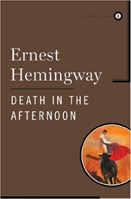 Book cover for "Death in the Afternoon" by Ernest Hemingway